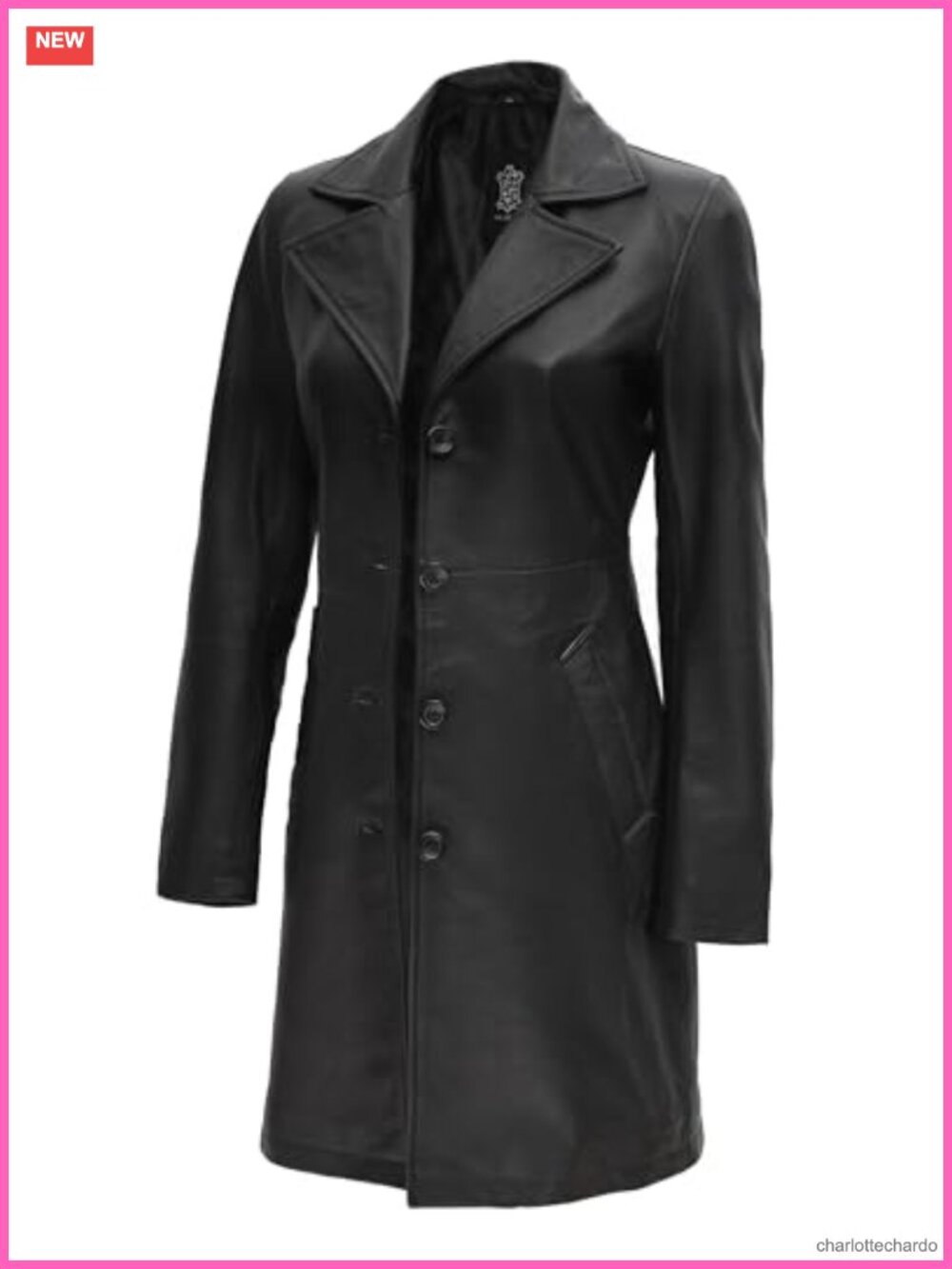 100% Real Lambskin Leather Car Coat Women Long Jacket